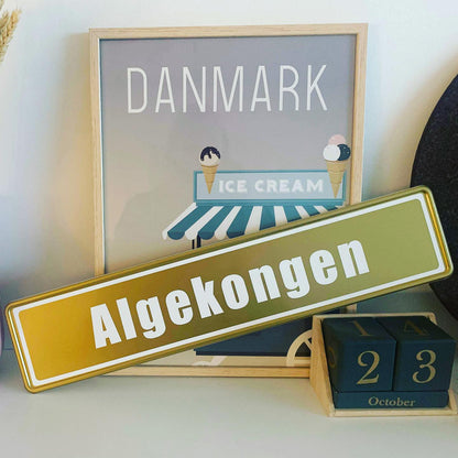 Personligt gadeskilt med egen tekst