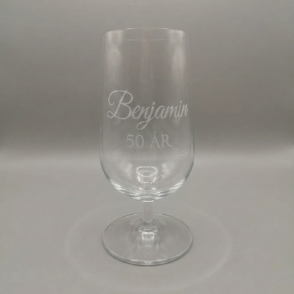 Den Personlige Ølgave – Lyngby Glas med Navn - 50 CL