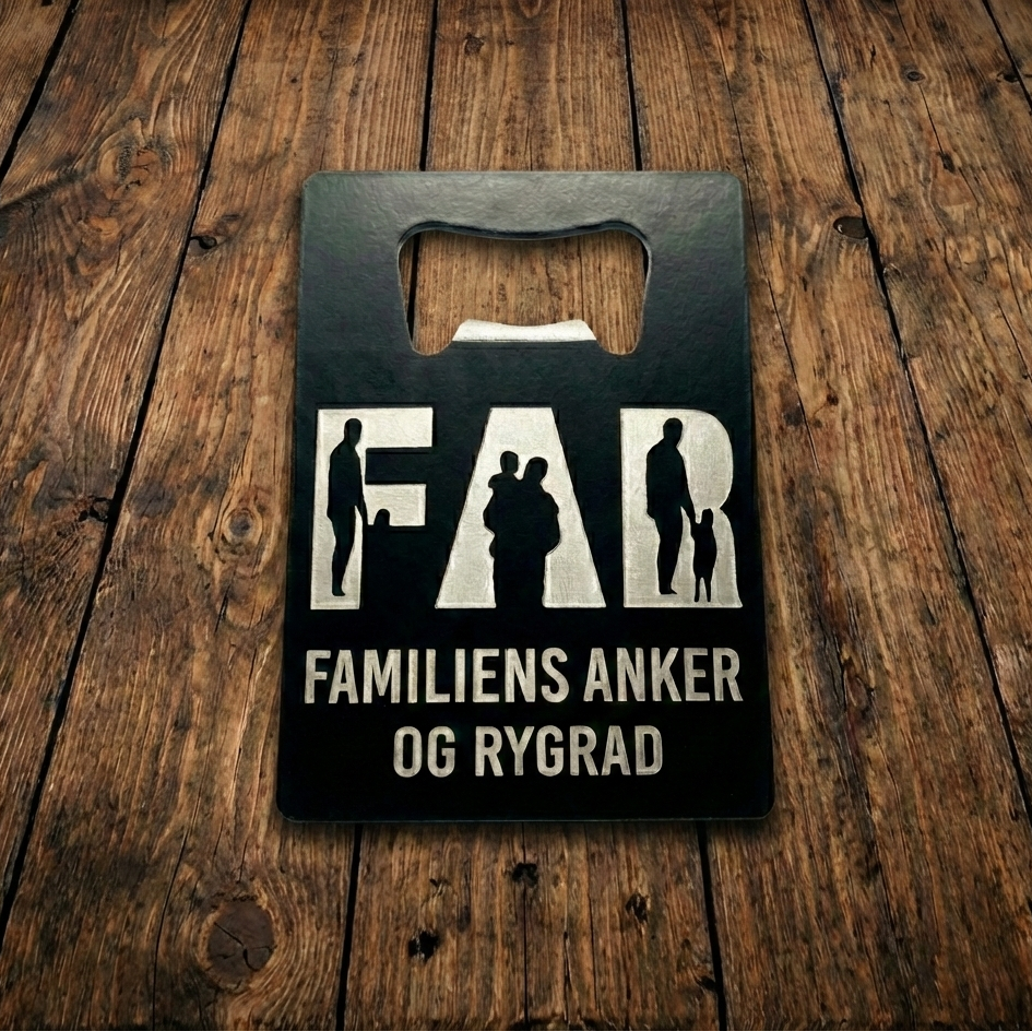 "FAR – Familiens Anker" - Solid Lomme-Oplukker