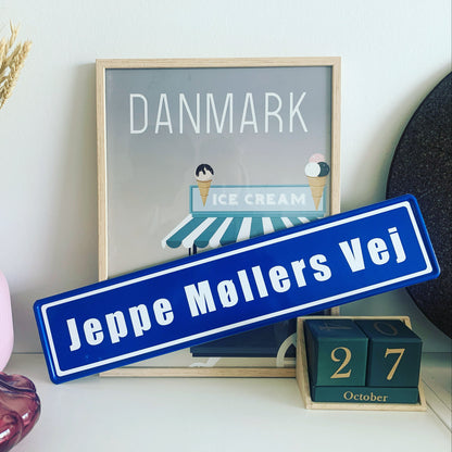 Personligt gadeskilt med egen tekst