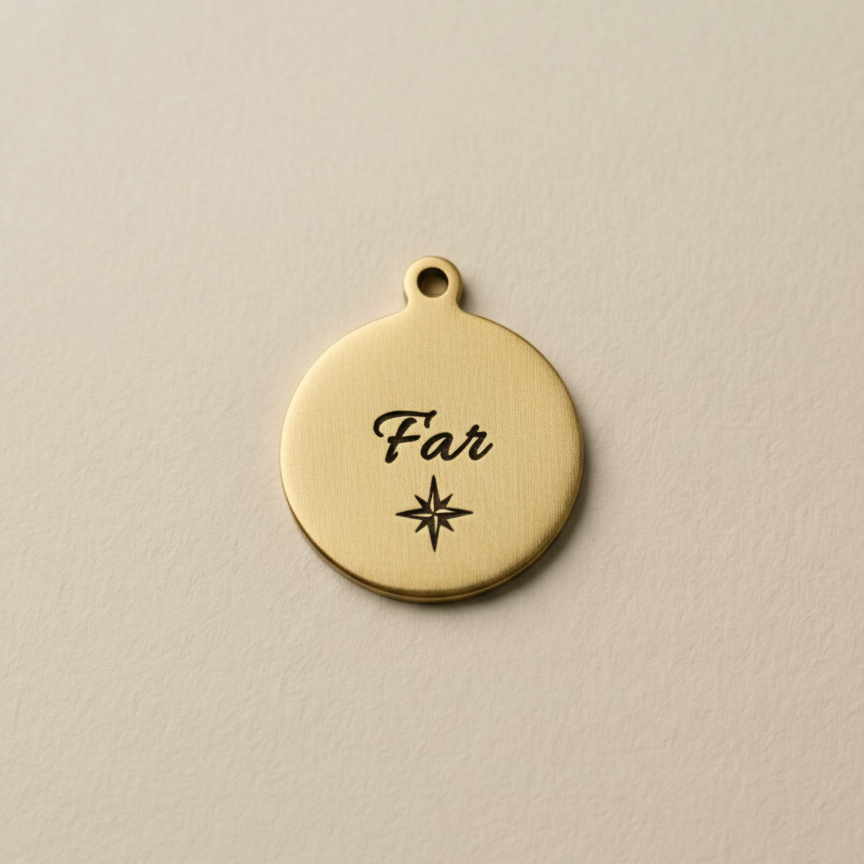 Personlig "FAR" Nøglering – Vælg mellem Messing eller Titanium