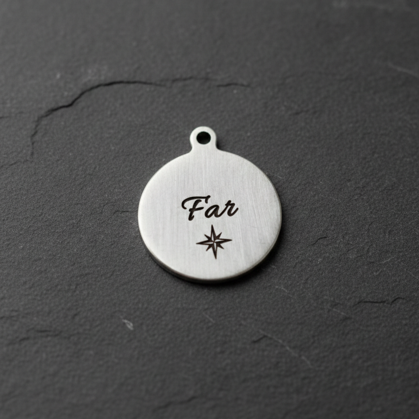 Personlig "FAR" Nøglering – Vælg mellem Messing eller Titanium