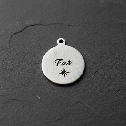 Personlig "FAR" Nøglering – Vælg mellem Messing eller Titanium