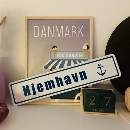 Personligt gadeskilt med egen tekst