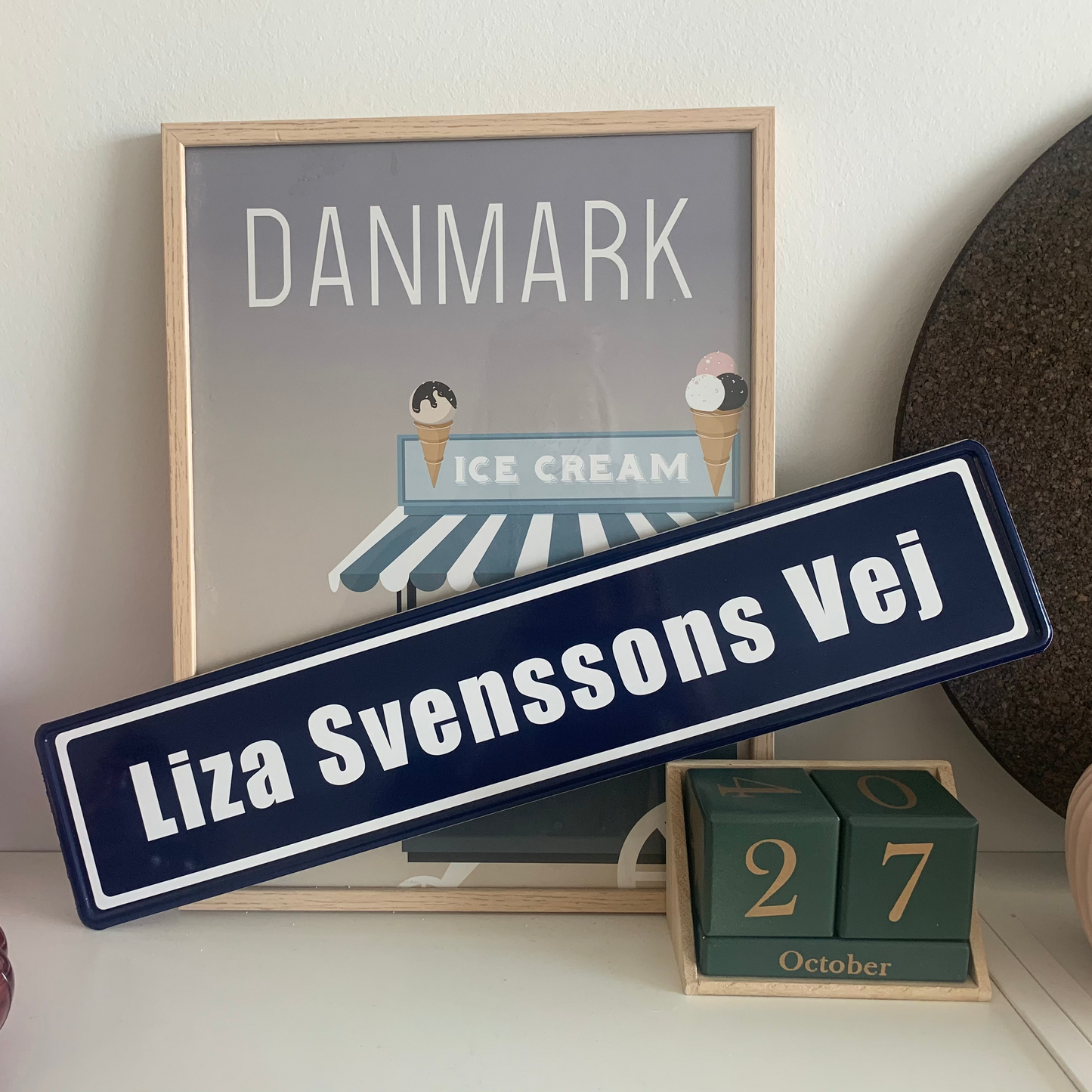 Personligt gadeskilt med egen tekst