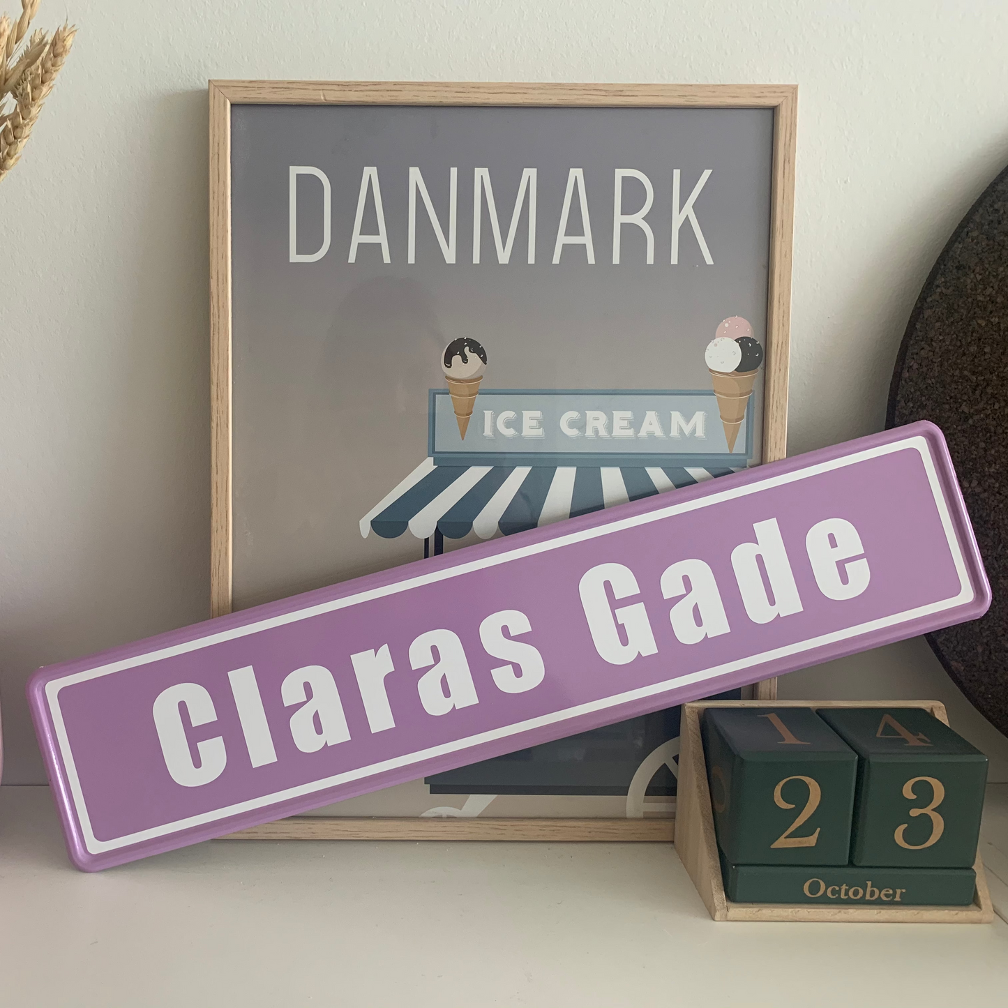 Personligt gadeskilt med egen tekst