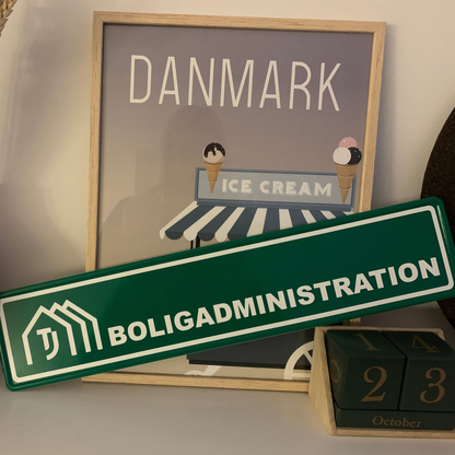 Personligt gadeskilt med egen tekst