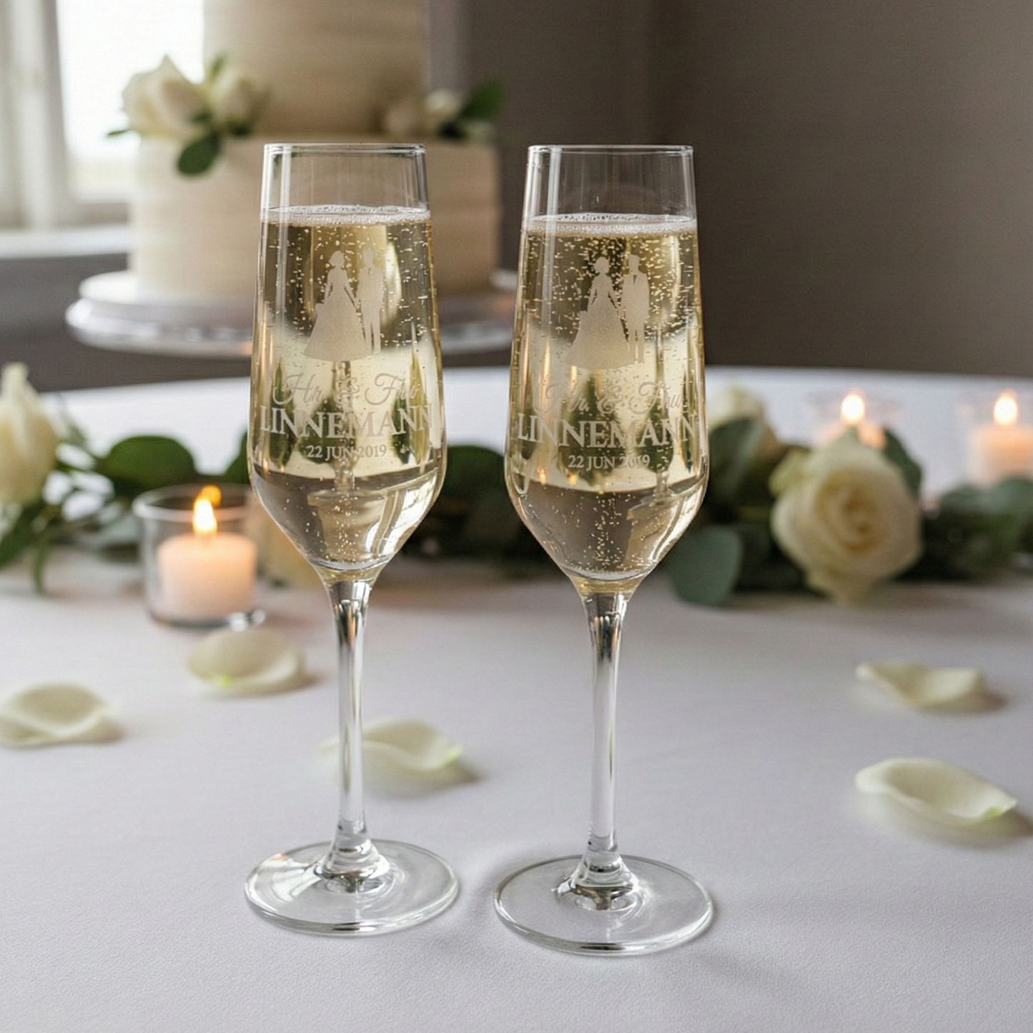 Kærlighedens Skål – Personligt Champagneglas med Gravering