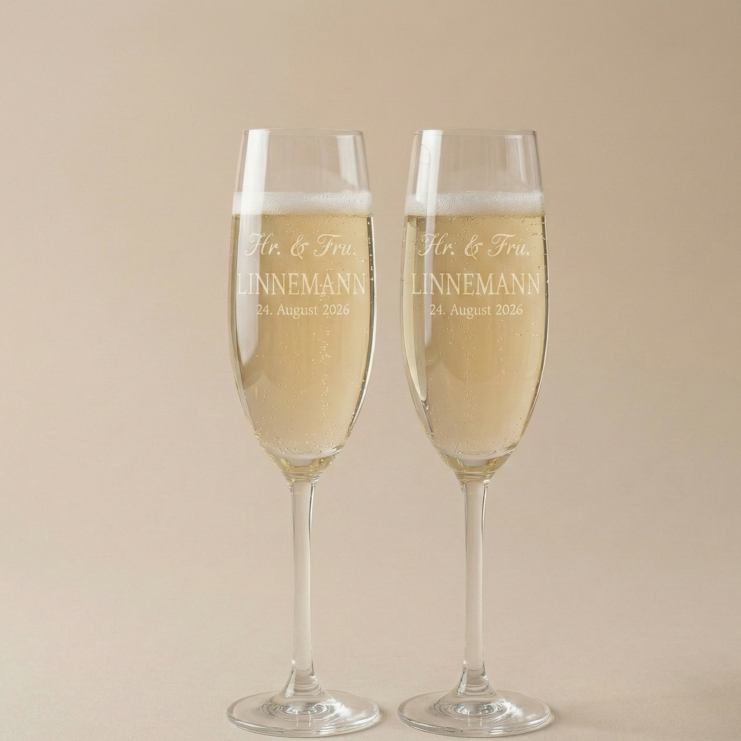 Livslang Kærlighed – Personligt Graveret Champagneglas