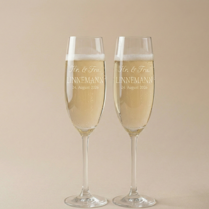 Livslang Kærlighed – Personligt Graveret Champagneglas