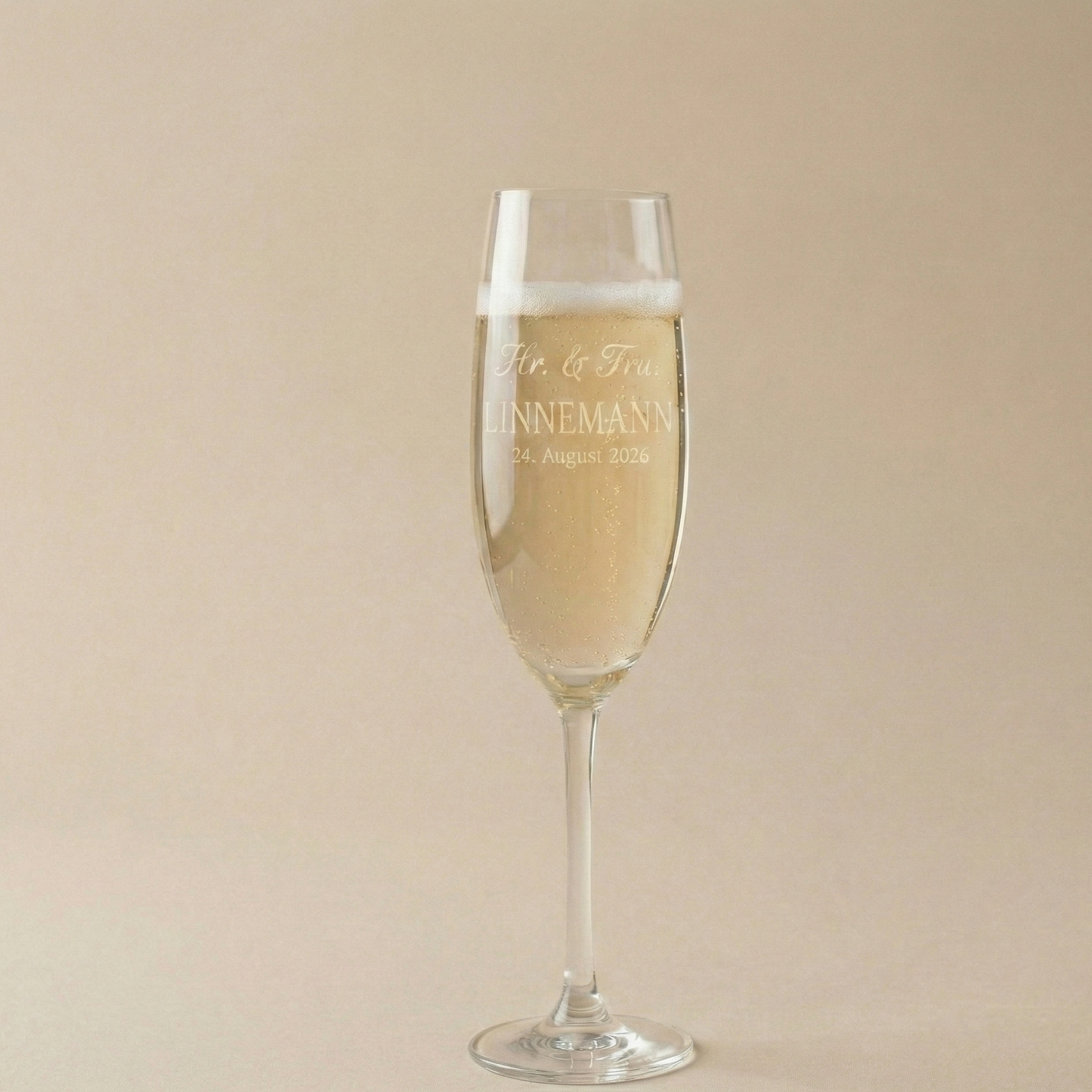 Livslang Kærlighed – Personligt Graveret Champagneglas