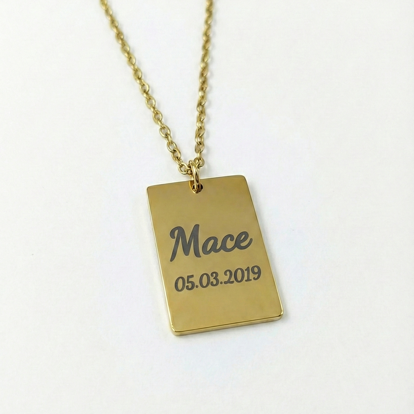 Livsglæden – Personlig Halskæde med Navn & Dato