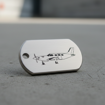 Personlig Fly-Nøglering med Gravering – Custom Aviator Tag