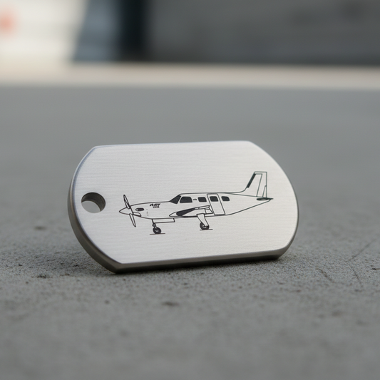 Personlig Fly-Nøglering med Gravering – Custom Aviator Tag