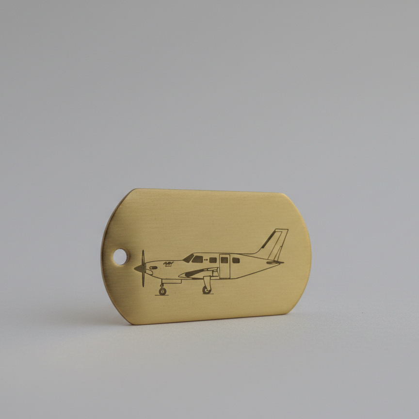 Personlig Fly-Nøglering med Gravering – Custom Aviator Tag