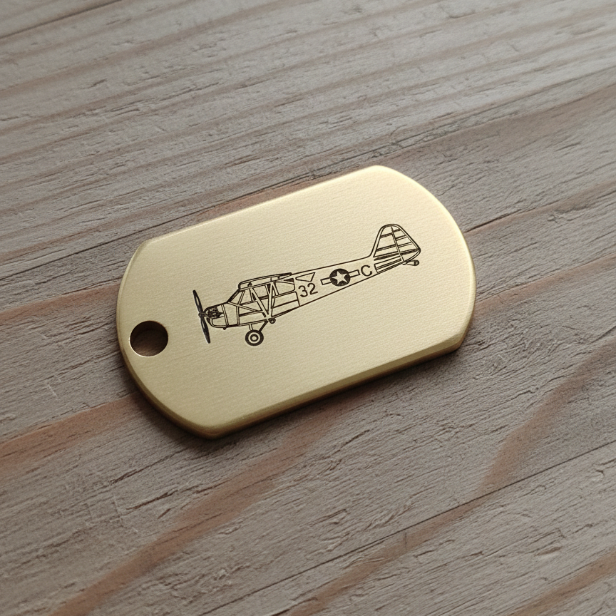 Personlig Fly-Nøglering med Gravering – Custom Aviator Tag