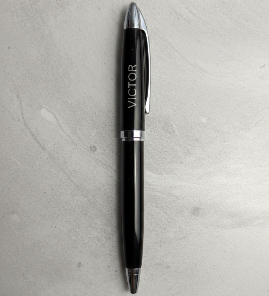 Personlig Metalkuglepen med Navn eller Logo – Eksklusiv Lasergravering